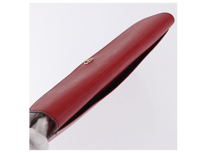 LOUIS VUITTON Epi Montaigne 27 Clutch Bag Red M52657 LV Auth BA15360 Rosso - vista 6