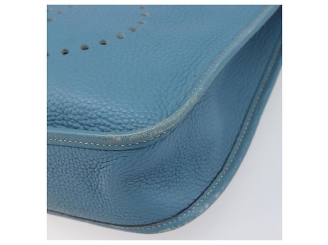 Hermès Borsa a tracolla HERMES Evelyn 3PM in pelle blu Auth 199617V - vista 11