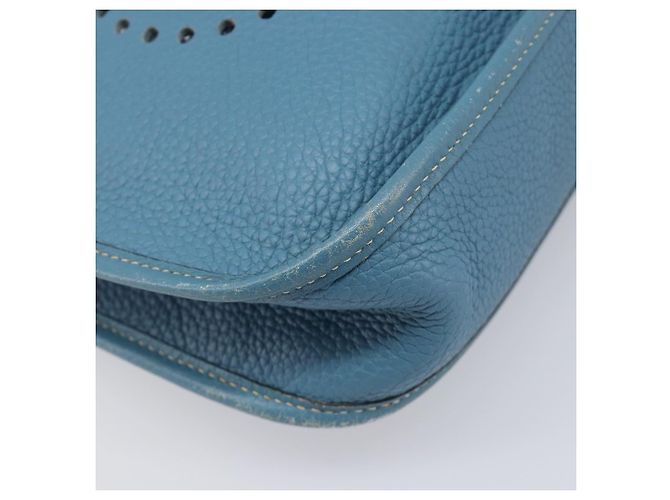 Hermès Borsa a tracolla HERMES Evelyn 3PM in pelle blu Auth 199617V - vista 12