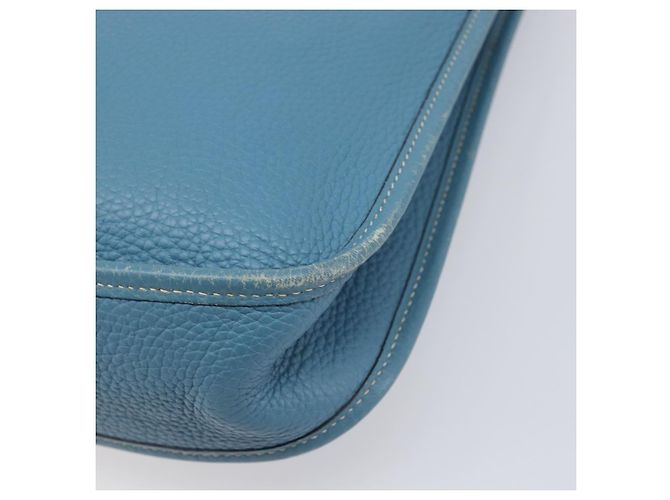 Hermès Borsa a tracolla HERMES Evelyn 3PM in pelle blu Auth 199617V - vista 13