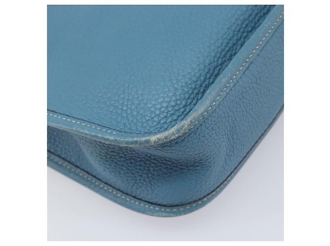 Hermès Borsa a tracolla HERMES Evelyn 3PM in pelle blu Auth 199617V - vista 14