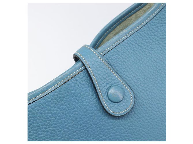 Hermès Borsa a tracolla HERMES Evelyn 3PM in pelle blu Auth 199617V - vista 15