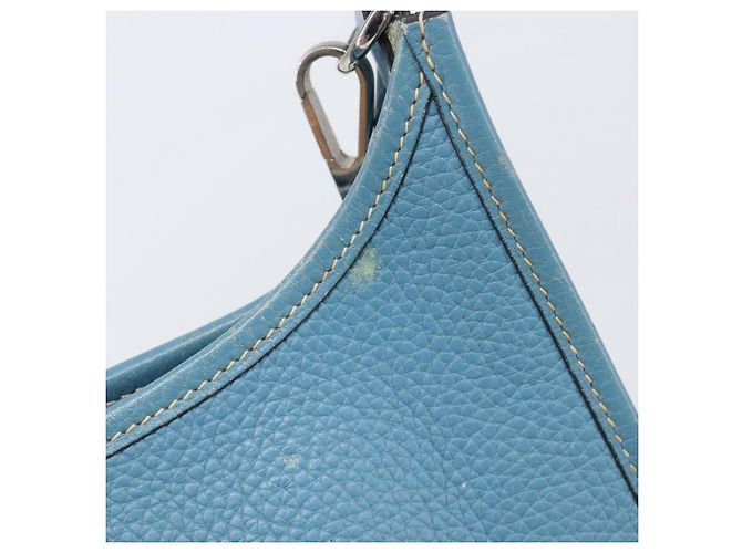 Hermès Borsa a tracolla HERMES Evelyn 3PM in pelle blu Auth 199617V - vista 16