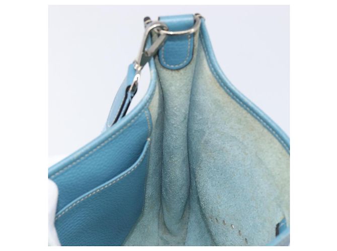 Hermès Borsa a tracolla HERMES Evelyn 3PM in pelle blu Auth 199617V - vista 19