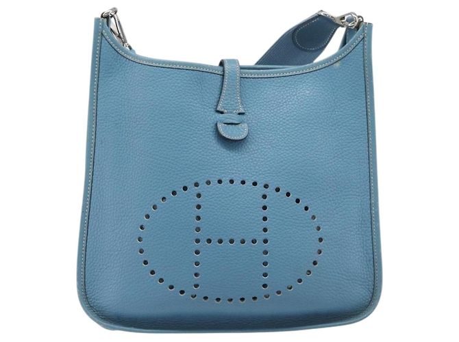 Hermès Borsa a tracolla HERMES Evelyn 3PM in pelle blu Auth 199617V - vista 2