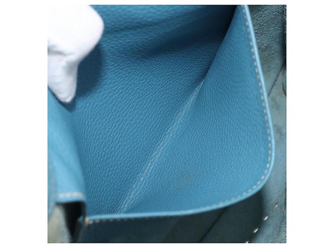 Hermès Borsa a tracolla HERMES Evelyn 3PM in pelle blu Auth 199617V - vista 21