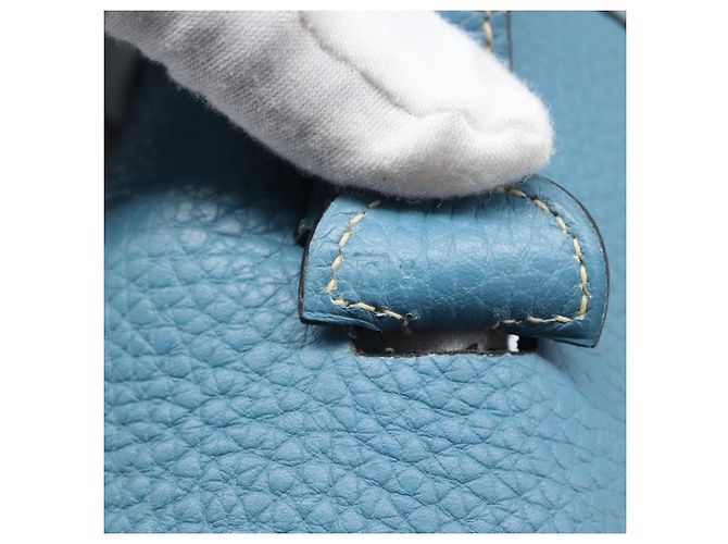Hermès Borsa a tracolla HERMES Evelyn 3PM in pelle blu Auth 199617V - vista 23
