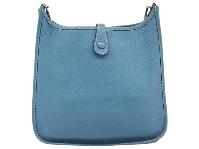 Hermès Borsa a tracolla HERMES Evelyn 3PM in pelle blu Auth 199617V - vista 3