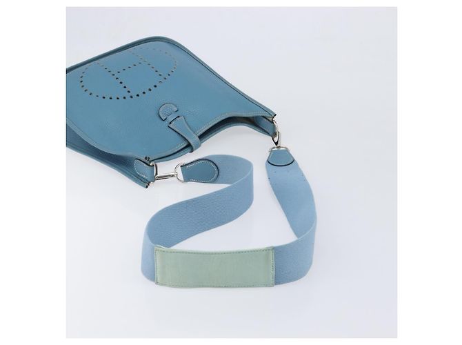 Hermès Borsa a tracolla HERMES Evelyn 3PM in pelle blu Auth 199617V - vista 7