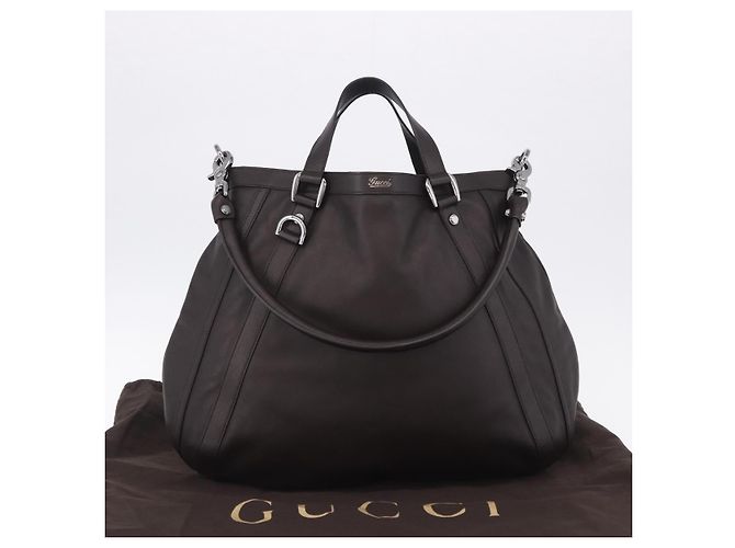 Borsa a Tracolla GUCCI in Pelle 2way Outlet Marrone Argento 268641 Auth am12238V - vista 26
