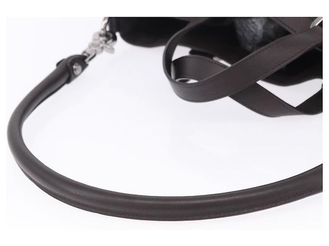 Borsa a Tracolla GUCCI in Pelle 2way Outlet Marrone Argento 268641 Auth am12238V - vista 9