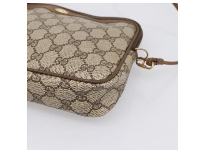 Borsa a tracolla GUCCI GG Supreme PVC Beige Gold 56 02 068 Auth 196956 D'oro - vista 10