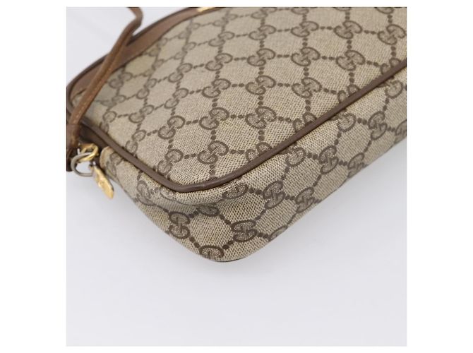 Borsa a tracolla GUCCI GG Supreme PVC Beige Gold 56 02 068 Auth 196956 D'oro - vista 11