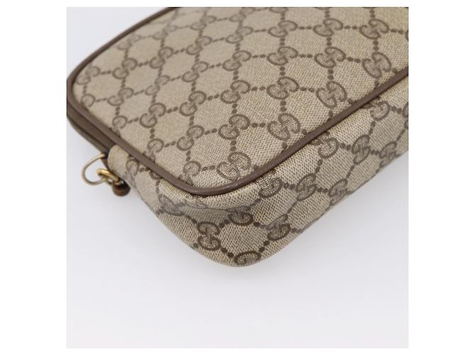 Borsa a tracolla GUCCI GG Supreme PVC Beige Gold 56 02 068 Auth 196956 D'oro - vista 13