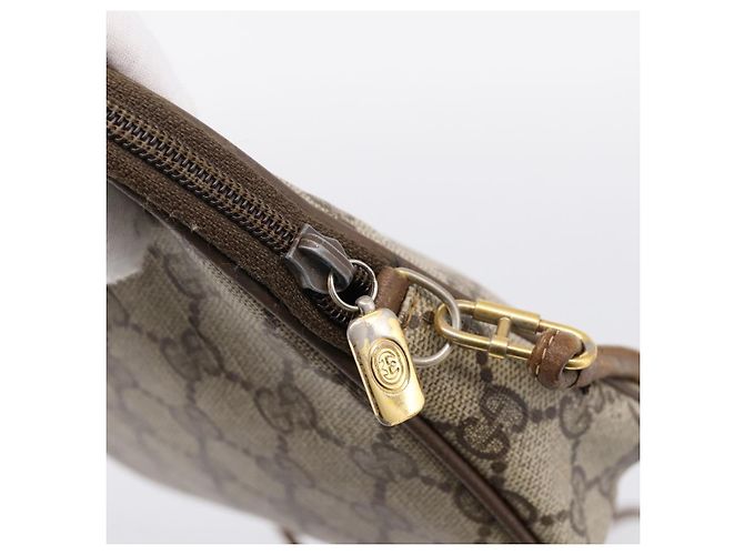 Borsa a tracolla GUCCI GG Supreme PVC Beige Gold 56 02 068 Auth 196956 D'oro - vista 14