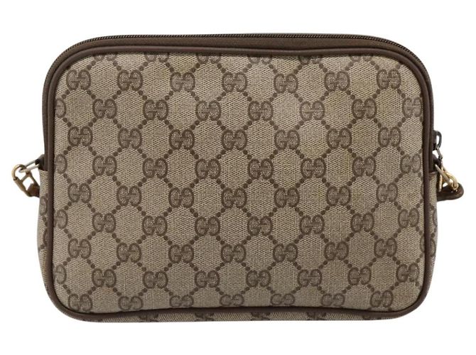 Borsa a tracolla GUCCI GG Supreme PVC Beige Gold 56 02 068 Auth 196956 D'oro - vista 3