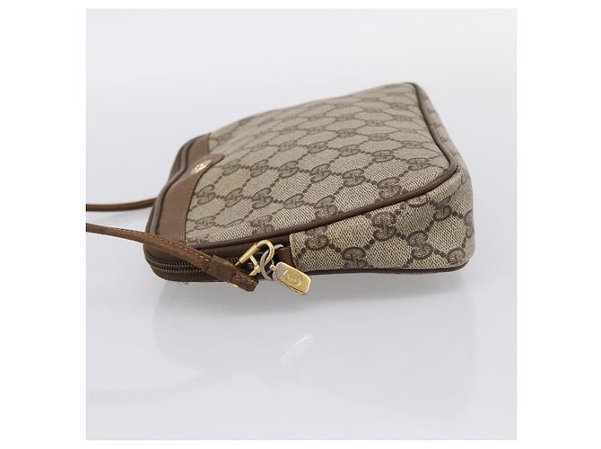 Borsa a tracolla GUCCI GG Supreme PVC Beige Gold 56 02 068 Auth 196956 D'oro - vista 4
