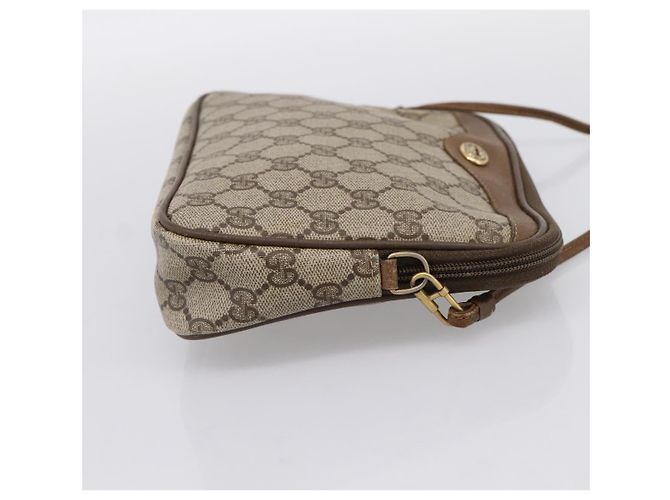 Borsa a tracolla GUCCI GG Supreme PVC Beige Gold 56 02 068 Auth 196956 D'oro - vista 5