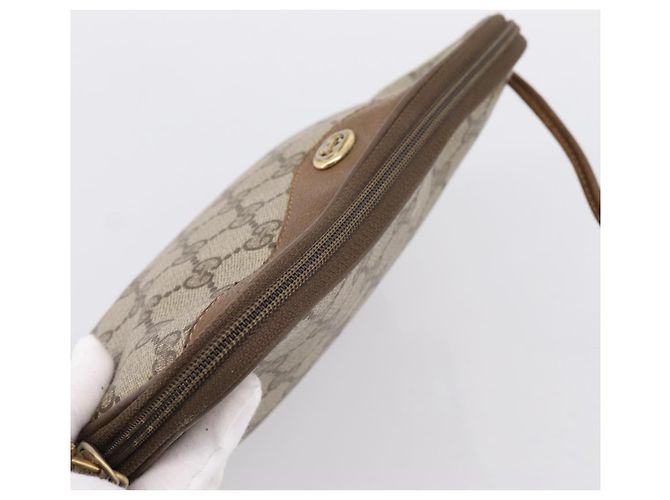 Borsa a tracolla GUCCI GG Supreme PVC Beige Gold 56 02 068 Auth 196956 D'oro - vista 6