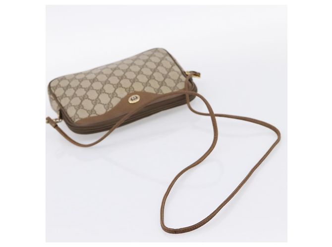 Borsa a tracolla GUCCI GG Supreme PVC Beige Gold 56 02 068 Auth 196956 D'oro - vista 7