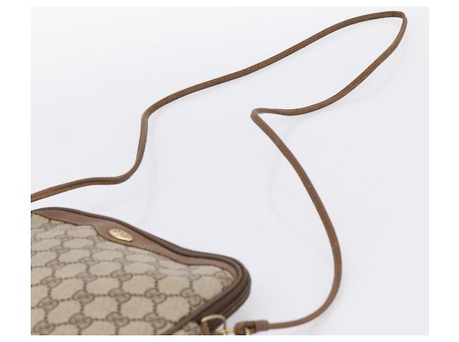 Borsa a tracolla GUCCI GG Supreme PVC Beige Gold 56 02 068 Auth 196956 D'oro - vista 8