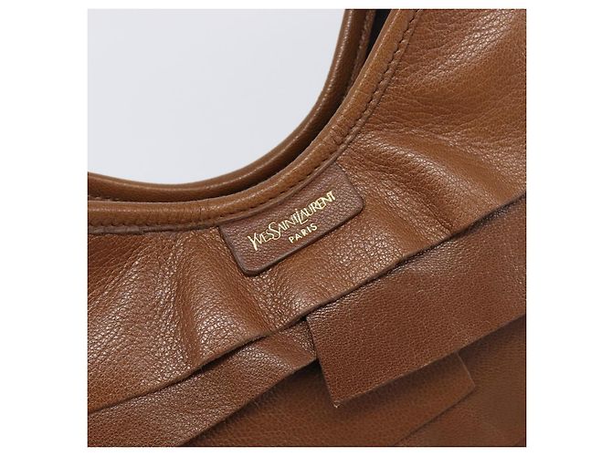 Borsa a tracolla SAINT LAURENT Strawpe Pelle Beige Oro 122244 Auth am12417V D'oro - vista 14