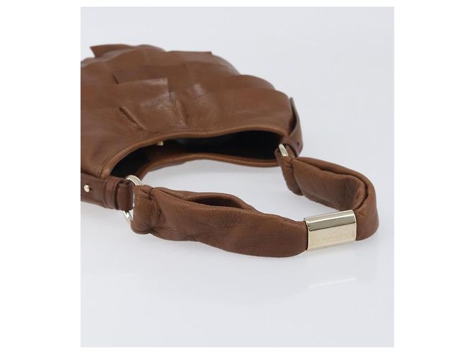 Borsa a tracolla SAINT LAURENT Strawpe Pelle Beige Oro 122244 Auth am12417V D'oro - vista 7