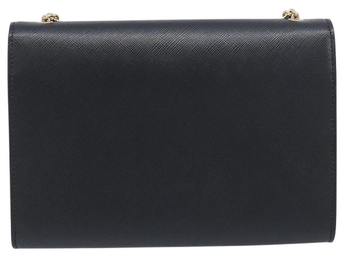 Salvatore Ferragamo Vala Chain Schultertasche aus Leder Schwarz Gold Auth 199639V Golden - Ansicht 3