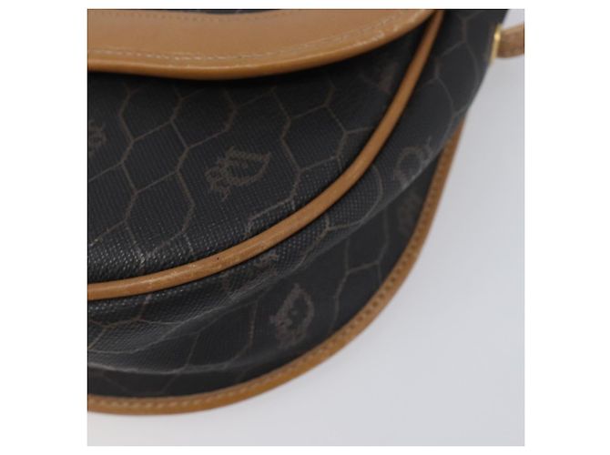 Borsa a tracolla Christian Dior in tela Honeycomb PVC Nero Oro Auth 199651 D'oro - vista 10