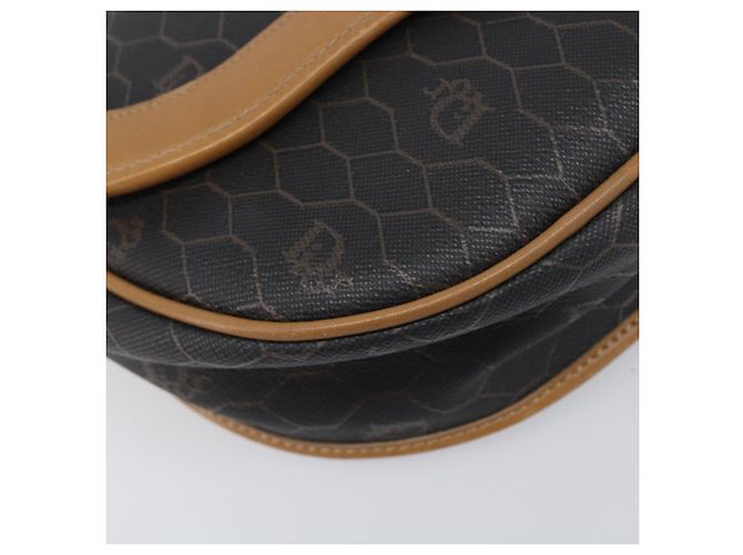 Borsa a tracolla Christian Dior in tela Honeycomb PVC Nero Oro Auth 199651 D'oro - vista 11