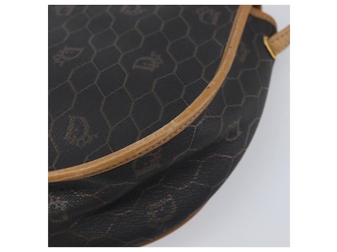 Borsa a tracolla Christian Dior in tela Honeycomb PVC Nero Oro Auth 199651 D'oro - vista 12
