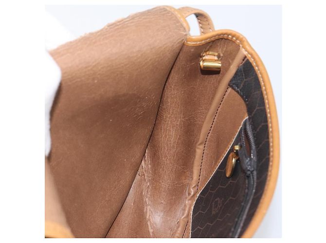 Borsa a tracolla Christian Dior in tela Honeycomb PVC Nero Oro Auth 199651 D'oro - vista 19