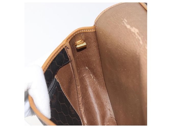 Borsa a tracolla Christian Dior in tela Honeycomb PVC Nero Oro Auth 199651 D'oro - vista 20