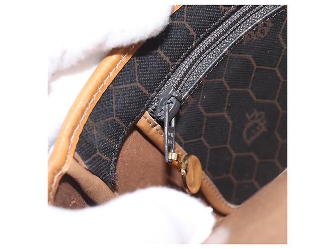 Borsa a tracolla Christian Dior in tela Honeycomb PVC Nero Oro Auth 199651 D'oro - vista 21