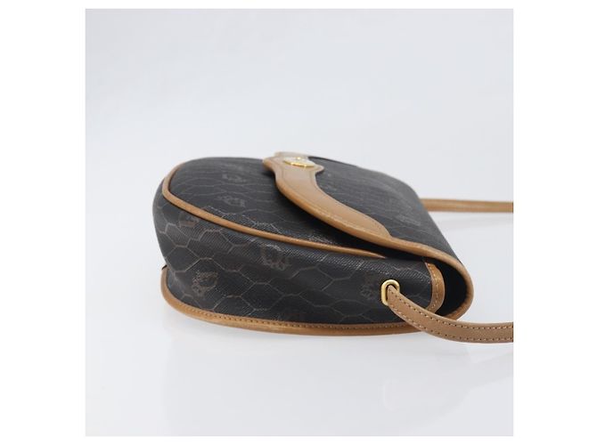 Borsa a tracolla Christian Dior in tela Honeycomb PVC Nero Oro Auth 199651 D'oro - vista 4