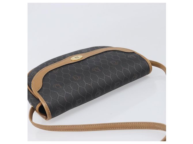 Borsa a tracolla Christian Dior in tela Honeycomb PVC Nero Oro Auth 199651 D'oro - vista 6