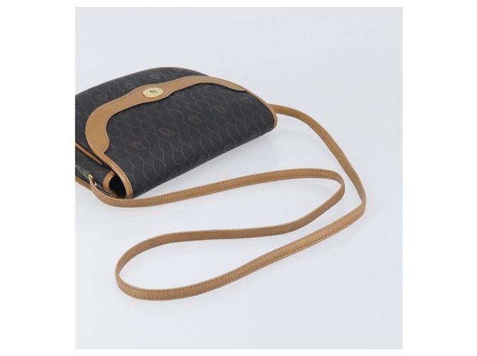 Borsa a tracolla Christian Dior in tela Honeycomb PVC Nero Oro Auth 199651 D'oro - vista 7