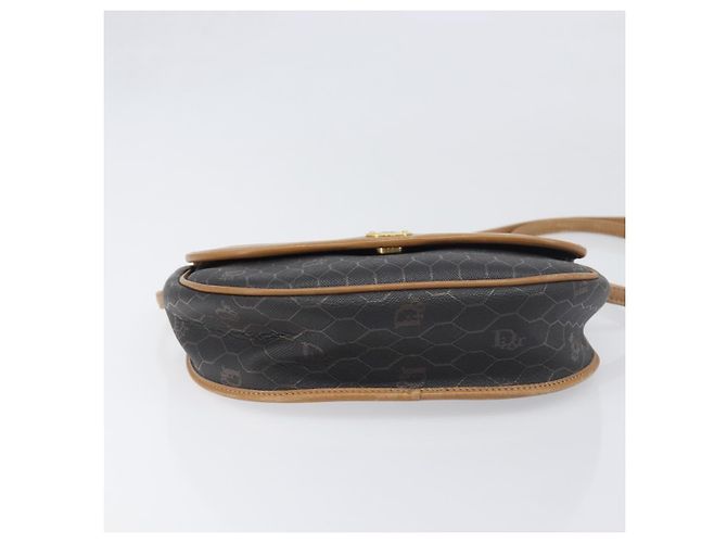 Borsa a tracolla Christian Dior in tela Honeycomb PVC Nero Oro Auth 199651 D'oro - vista 9