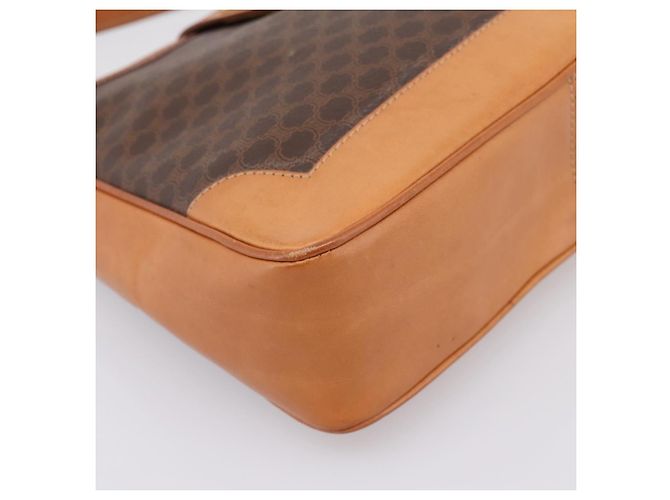 Céline CELINE Macadam Canvas Schultertasche PVC Leather Brown Gold Auth 200915A Braun Golden - Ansicht 11