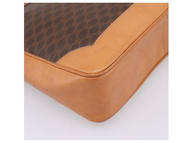 Céline CELINE Macadam Canvas Schultertasche PVC Leather Brown Gold Auth 200915A Braun Golden - Ansicht 13