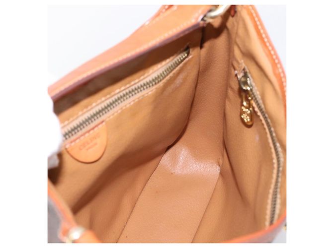 Céline CELINE Macadam Canvas Schultertasche PVC Leather Brown Gold Auth 200915A Braun Golden - Ansicht 16