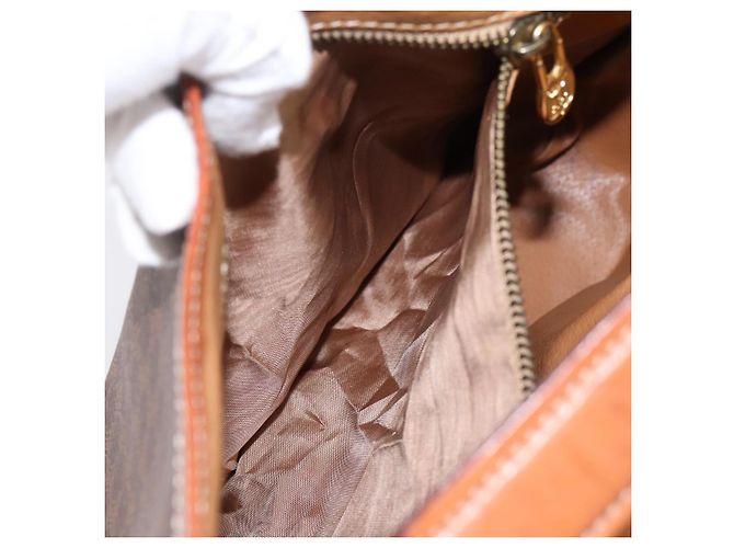 Céline CELINE Macadam Canvas Schultertasche PVC Leather Brown Gold Auth 200915A Braun Golden - Ansicht 21