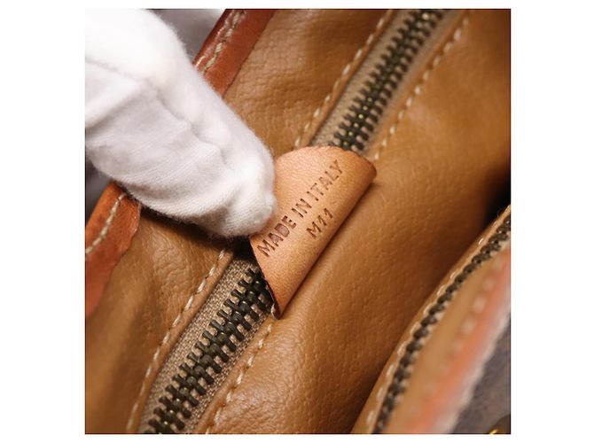 Céline CELINE Macadam Canvas Schultertasche PVC Leather Brown Gold Auth 200915A Braun Golden - Ansicht 22