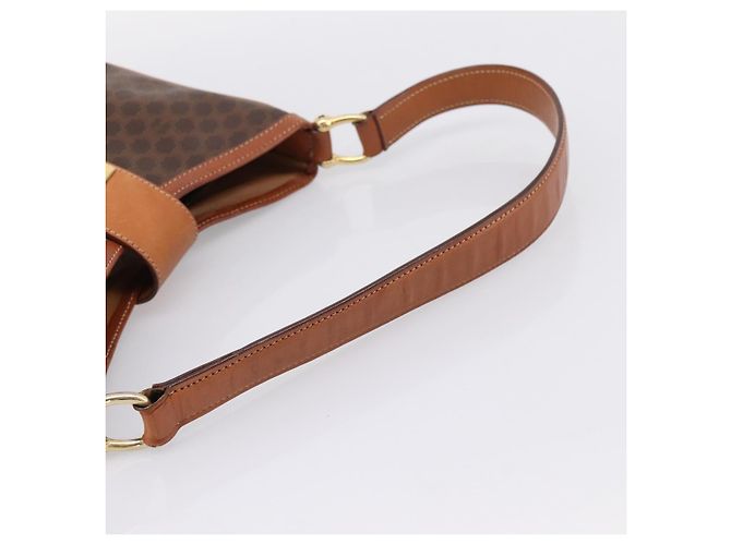 Céline CELINE Macadam Canvas Schultertasche PVC Leather Brown Gold Auth 200915A Braun Golden - Ansicht 7