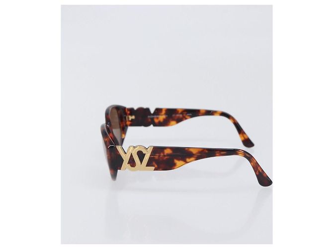 Chloé Set di 3 Occhiali da Sole Chloe D&G YSL Plastica Marrone Nero Oro Auth BA15061 D'oro - vista 10