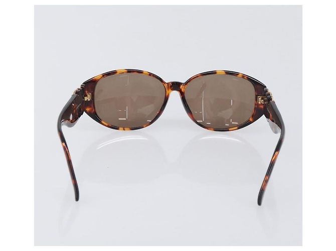 Chloé Set di 3 Occhiali da Sole Chloe D&G YSL Plastica Marrone Nero Oro Auth BA15061 D'oro - vista 9