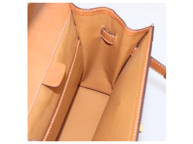 Céline CELINE Macadam Canvas Schultertasche PVC Beige Gold Auth 197680V Golden - Ansicht 19