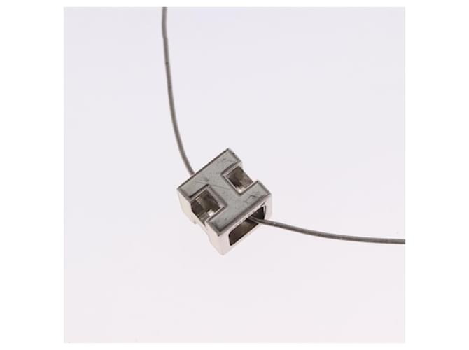 Hermès Collana HERMES Cube Ash metallo Silver Auth 198835 Argento - vista 10
