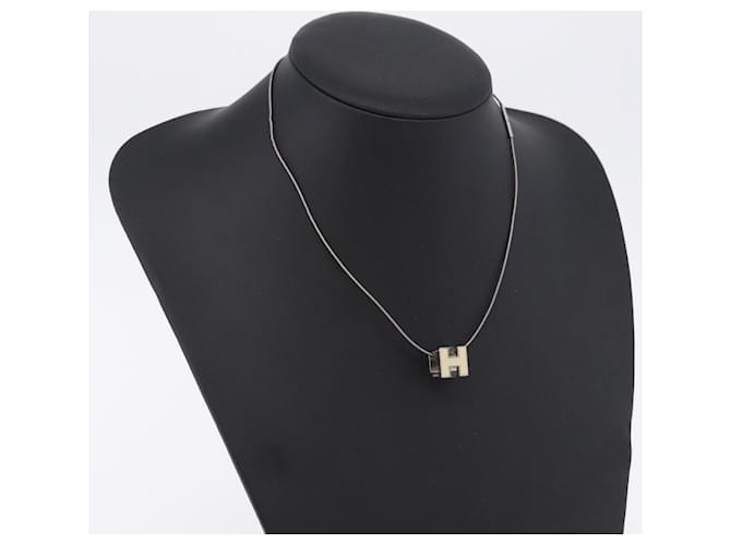 Hermès Collana HERMES Cube Ash metallo Silver Auth 198835 Argento - vista 18