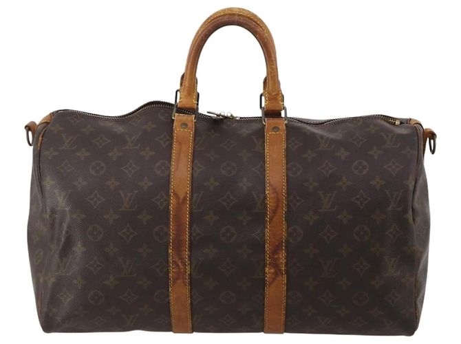 LOUIS VUITTON Monogram Keepall Bandouliere 45 Boston Bag M41418 LV Auth 198487 Monogramma - vista 2
